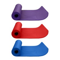 [스타] 요가매트 NBR 10mm 헬스 필라테스 에어로빅 야외 캠핑용, 빨강