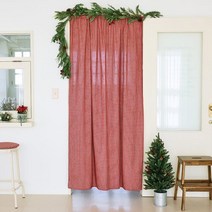 [모던하우스] ON L 기모 레드체크 현관커튼 130X200_NK4422017