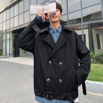 남성 20대 캐주얼 더블버튼 하프 자켓 봄 아우터