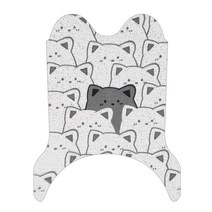 [전동킥보드] 전용 엠마 루나 W390 전기 자동차 발 패드 배터리 페달 장식 매트 카펫 러그 단계 액세서리 Daquan, [04] 새끼 고양이 화이트 벨크로 보내기