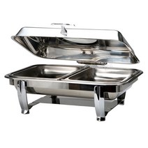 더블 사각 슬로우다운 챠핑디쉬 6종 호텔용 부페용 보온용품, JH-004호알콜용18호, 1개