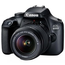 dslr카메라 Canon-EOS 4000D SLR 카메라 픽셀 초보자용 여행 디지털 APS 프레임 EOS 18-55mm 렌즈 엔트리 레벨, 01 4000D