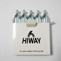탄산가스 푸드그레이드 CO2 카트리지 25g 5개입 [6HIWAY 탄산탭메이커]