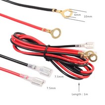 ALLOYSEED 자동차 시가 라이터 설치 케이블 1m3.3ft 차량 충전기 USB 전원 코드 18AWG 10A 퓨즈와 구리 와이어, 01 1m 10A Cable