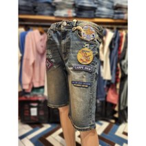 지프 JEEP 런닝 JK0DPU854가먼트와펜 데님 공용반바지