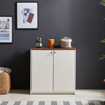 [4천원 즉시할인]장인가구 퓨어 800 도어 주방수납장, 아이보리