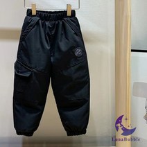 루나버블 덕다운 패딩 바지 13-19호 아동 남아 여아 키즈 어린이 초등학생 겨울 오리 밴딩 조거 카고 팬츠
