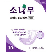 소나무 성인 기저귀 와이어 매직벨트 펜티형 대형(L) 남여공용, 10매, 8팩