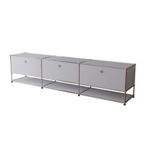 수납장 미트센츄리 선반 화이트 티비다이 도어형 모듈 모던 거실 TV장 USM스타일 가구, 완성하다, A. TV 캐비닛 180x35x5(상장)