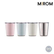 미롬 쁘띠 진공 스텐텀블러 210ml 2P, 쁘띠 텀블러 아이보리+블루36920