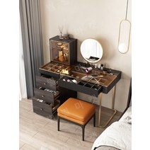 2023 신제품 가벼운 고급 럭셔리 화장대 간단한 여러가지 다기능 다용도 메이크업 침실 보관 수납 스툴, H