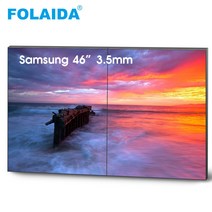 34인치모니터 와이드 세로 모니터 FOLAIDA-4K 삼성 호환 TV 46 인치 3.5mm 베젤 LCD 비디오 벽 빅 사이즈 울트라 슬림 광고 디스플레이기, 한개옵션0