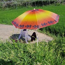 [휴대간편]심플 비치파라솔 감성 정원 햇빛피하기 UV 차단 썬쉐이드 간편한 비치파라솔 낚시파라솔, 블루비치