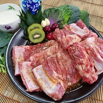 뼈없는 무뼈갈비는 앞다리양념육 . 갈비로만 포뜬 한돈 진짜돼지왕갈비3kg, 3kg, 10개입, 270g