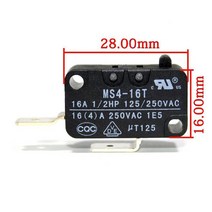 밥솥 부품 마이크로 리미트 스위치 진공 청소기 부품 16A 250VAC, 한개옵션0
