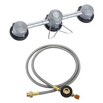 가스 스테이션 용량 확장 어댑터 알루미늄 합금 부탄 이소 변환어댑터 일반 버너와 연결, 3구 연결어댑터와 호스