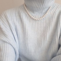 스와로브스키진주목걸이코디 6mm 8mm 레이어드진주비드목걸이 36cm ~ 50cm 핸드메이드 재돌공방