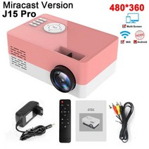 가정용 미니빔 빔 빔프로젝터 휴대용 Salange 미니 프로젝터 J15 Pro 480*360 픽셀 1080P HDMI USB 비머 홈 미디어 플레이어 선물 PK YG300, Pink Miracast_영국 플러그