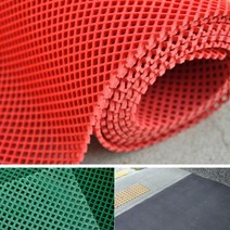 PVC매트 물빠짐 탄성있는 롤매트 미끄럼방지 발매트 레인매트 매장, 레드
