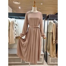 [코인코즈](DW2AO314)플리츠 벨티드 롱 원피스