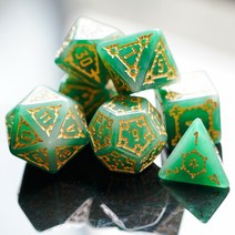 주사위 7 pcs 25mm 자이언트 dnd 가죽 가방이 있는 다면체 세트 습기 부루마블