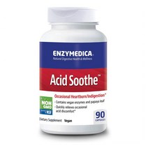 Enzymedica Acid Soothe Promotes Relief from Heartburn 엔자메디카 액시드 스무스 90캡슐, 1개, 기본
