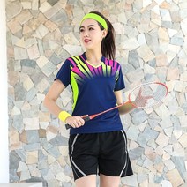 오버핏 스포츠 배드민턴복장 남 라운드 탁구복 배드민턴의류 탁구 반팔티셔츠 기능성 여성배드민턴복 반팔