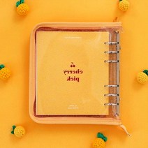 A6 와이드 체리픽 다이어리 3 지퍼 플랜 스케쥴 관리, 스모크블루