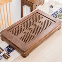 우드 차트레이 빈티지 다도 차판 퇴수기 티 쟁반, D