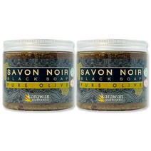 프랑스 KARAWAN black soap 100% pure olive 카라완 사봉 느와르 블랙 퓨어 올리브 솝 비누 200ml 2팩