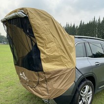 SUV 차박텐트 바비큐 캠핑 확장 선루프 텐트 카텐트 카쉘터 차박용품 감성캠핑 차량용 쉘터 산타페 팰리세이드 투싼 모하비 쏘렌토 베라크루즈 카니발, 다크 브라운 (철관 포함)