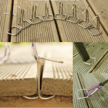 데크팩 텐트 천막 고정 오토 캠핑장 나무바닥재 고리 오징어 멀티맥 다용도, 1세트