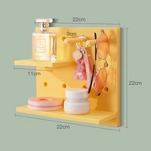 다기능 벽 연필 핸드폰 보관 박스 5 개 세트 사무실 노트북 테이프 홀더 랙 욕실 메이크업 보석 선반, [07] S - Yellow