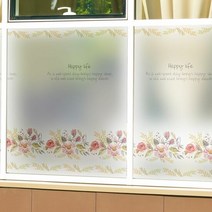 무점착투명시트_빈티지뷰티플플라워3_A01_W90xH90cm, 단품