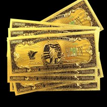 럭키핀 행운의 천만달러 지폐 금박수표 고액 화폐 수집 개업 집들이 선물, 1 1 (2개)