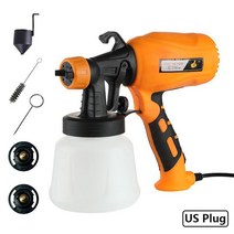 고압 전기 스프레이건 HVLP 휴대용 페인트 분무기 플러그 앤 플레이 자동 가구 스틸 코팅 에어 브러시, 02 US Plug