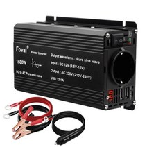 순수 정현파 인버터 DC 12V-AC 220V 230V 1500W/2200W/2600W 전압 전송 변환기 범용 EU 소켓 자동차 액세서리, 1500W Universal 60Hz