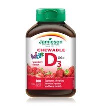 자미에슨 키즈 츄어블 비타민D 딸기맛 100일 분 Jamieson VITAMIN D3 | KIDS, 1개