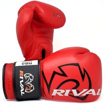 RIVAL Boxing RB4 Econo 백 장갑 후크 앤 루프 클로저 - 내구성과 성능을 높이기 위한 합성 PU 외부 쉘 657913, Red_Large