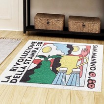 리빙 코일 매트 세탁실 베란다 현관 놀이방 거실 B 방염롤카페트 베란다장판 신발털이개 패턴코일매트 현관코일