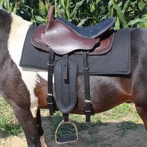 고급 승마 용품 하네스 소가죽 말 안장 전체 세트 말타기 싱글라이프 취미 용품 망아지 조랑말, 임펄스 모델 커피 포니 가죽 안장  풀 세트