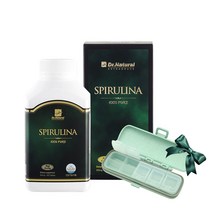 [첨가물제로 작은사이즈] 닥터내츄럴 100% PURE 스피루리나 500정 피부건강 항산화 건강기능식품, 1통