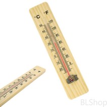 원목 벽걸이 아날로그 실내 외부 학급 온도계