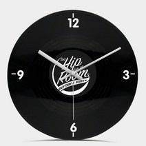 거실벽시계 New Creative Vinyl Record Retro Clock Mute Light Luxury Wall Cafe Bar Decoration Table, [02] B