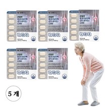 관절 연골 엔 뮤코다당 단백 소연골 콘드로이친 1200 무릎 발목 손목 건강기능식품 콘도로이친 콘드리친 콘로이친 식약처인증 남자 여자 부모님 노인 40대 50대, 5박스, 60정