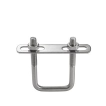 견고한 파라솔지지대 파라솔클램프 좌대파라솔거치대 304 스테인레스 스틸 스퀘어 클램프 U-클램프 U-볼트 직각 나사, 26 M8-81-120-60(1set)