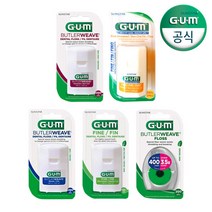 선스타 검 GUM 검 치과 대용량 스마트 치실(183m), 언왁스 위브 치실(자주색)(1040) 3개