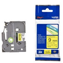 브라더 라벨테이프 TZe-621 9mm 노랑바탕 검정글씨 PT-1100K 1280 2430 2700 9500 9700, 단일옵션