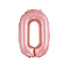 1살 - 7살 100일 2023년 등 의미있는 숫자를 표현하기 좋은 숫자 은박풍선 로즈골드, 숫자 0