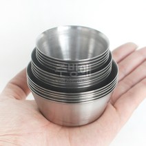 국산 스텐 샤틴 소스볼 쨈볼 쏘스볼 라마킨 종지 스텐볼 종지, 소